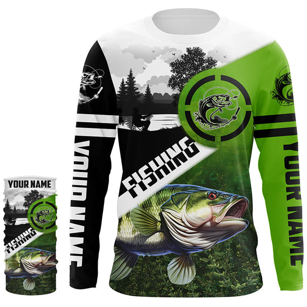 Largemouth Bass fishing Customize All Over Printed Shirts For Men And Women Personalized Fishing Gift NQS241