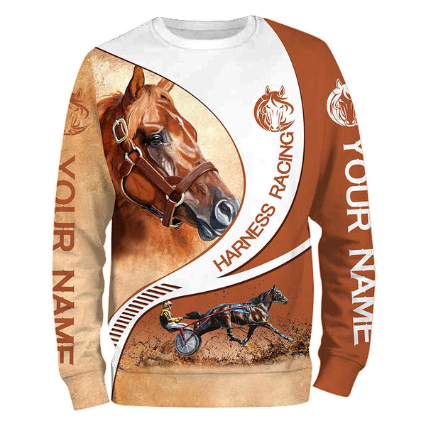 Harness racing custom name horse riding horse shirts, custom horse gift for men, women, kid NQS3995