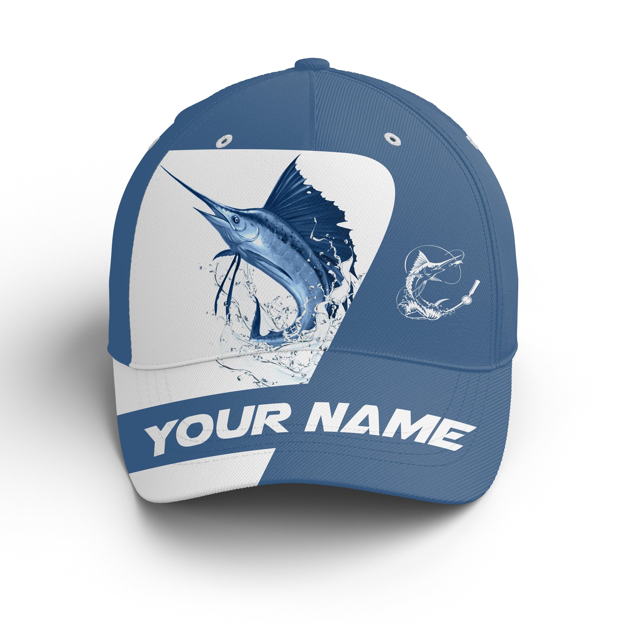 Sailfish Fishing blue color Custom fishing hat Unisex Fishing