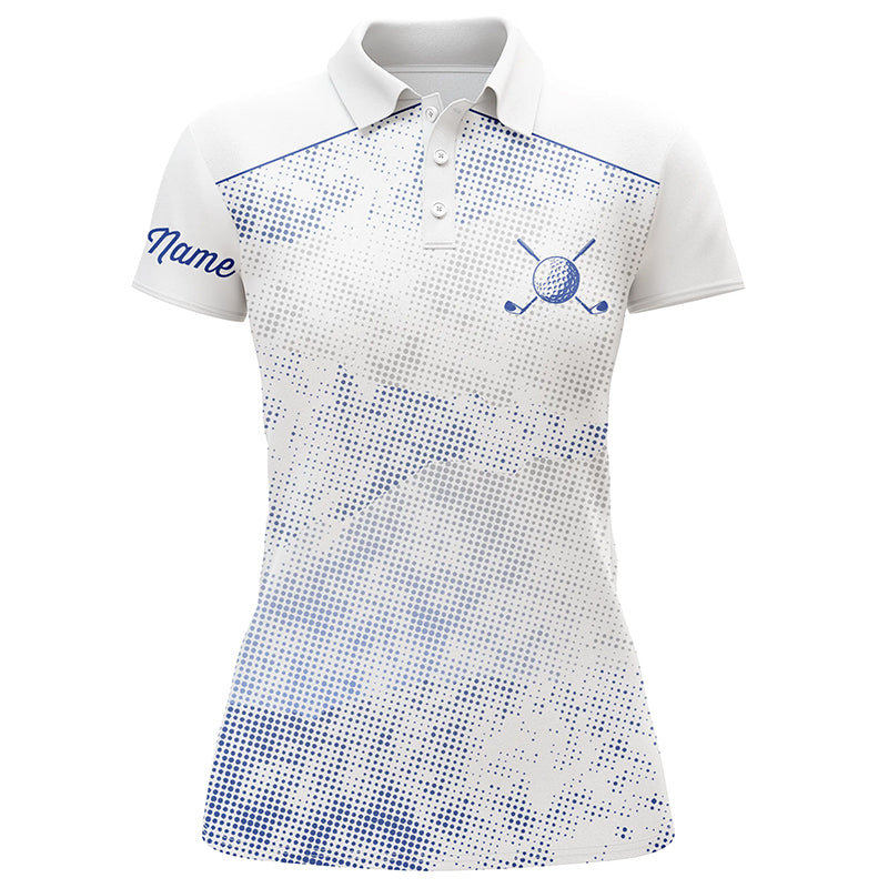 Womens golf polo shirts custom name white golf shirts, team golf tops for ladies NQS5659