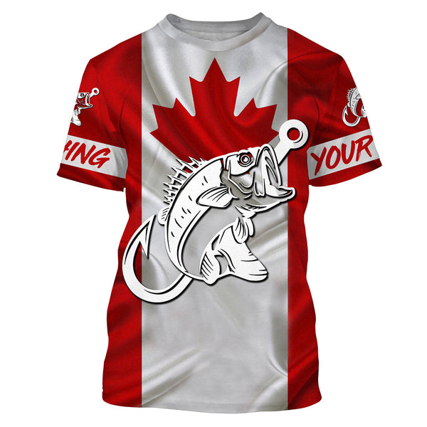 Canada Bass Fishing tattoo Custom long sleeve performance shirts, Largemouth bass fishing jerseys NQS3433