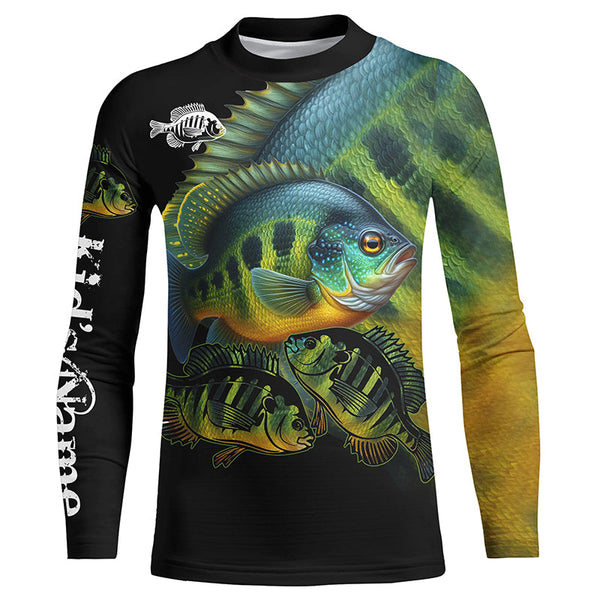 Bluegill Fishing Customize UV protection long sleeves fishing shirts, Personalized Fishing Gift NQS2090