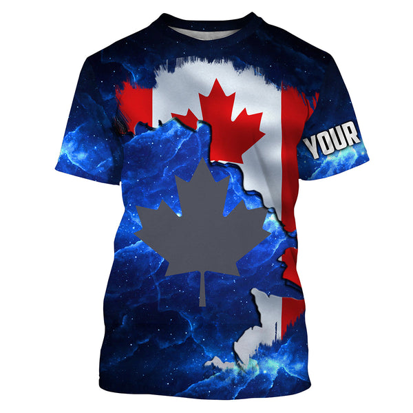 Canadian Flag Universe patriotic Custom UPF fishing Shirts jersey - Custom Canada fishing shirts NQS3206