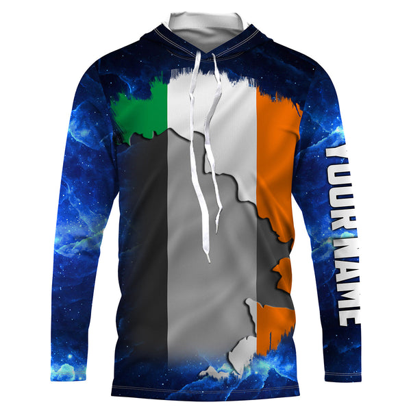 Ireland Flag Universe patriotic Custom UPF fishing Shirts jersey - Custom Ireland fishing shirts NQS3208