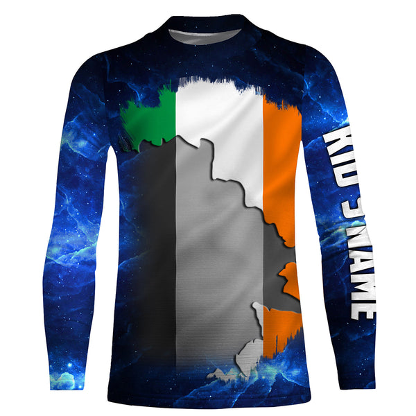 Ireland Flag Universe patriotic Custom UPF fishing Shirts jersey - Custom Ireland fishing shirts NQS3208