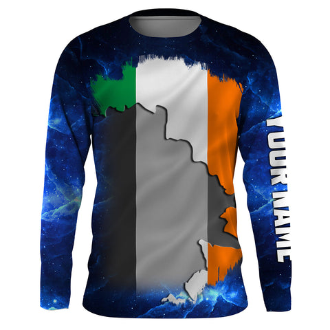 Ireland Flag Universe patriotic Custom UPF fishing Shirts jersey - Custom Ireland fishing shirts NQS3208