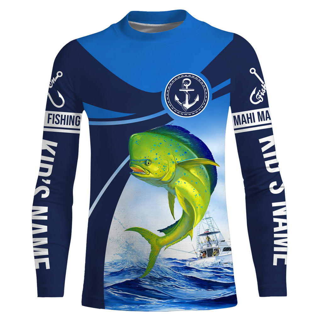 XtraFly Apparel Womens Angry Mahi Mahi Dorado Sport Fishing Fisherman  Saltwater V-Neck T-Shirt 