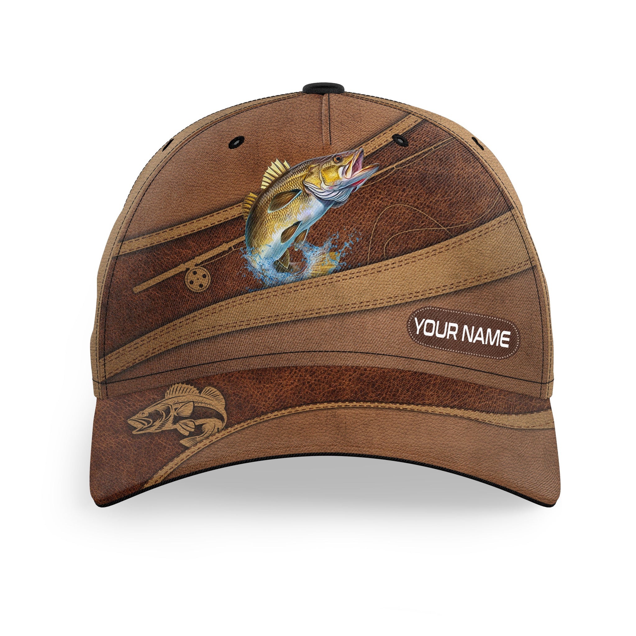 Walleye fishing hats for men, women custom name baseball best