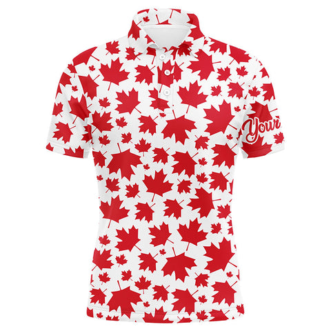 Mens golf polo shirts Red Canada maple leaf pattern custom team golf polo shirts, patriot golf tops NQS5779