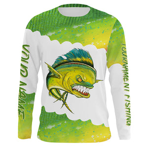 Mahi-mahi Dorado tournament fishing Custom sun protection Long sleeve Fishing Shirts, Fishing Gifts NQS4376