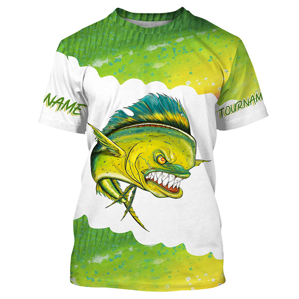 Mahi-mahi Dorado tournament fishing Custom sun protection Long sleeve Fishing Shirts, Fishing Gifts NQS4376