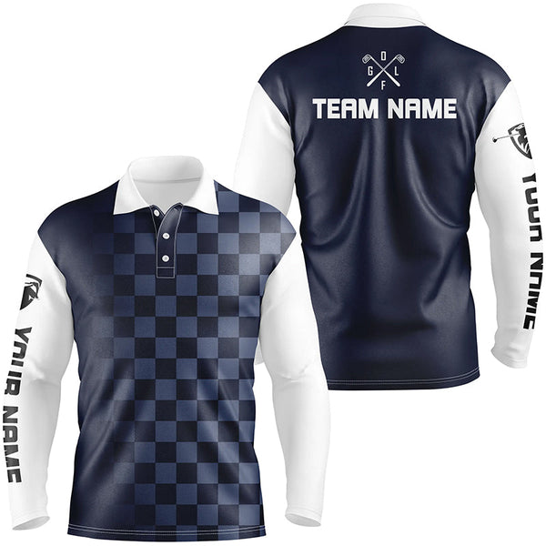 Mens golf polos shirts custom name funny golf shirts for men, golfing gifts | Navy NQS5510