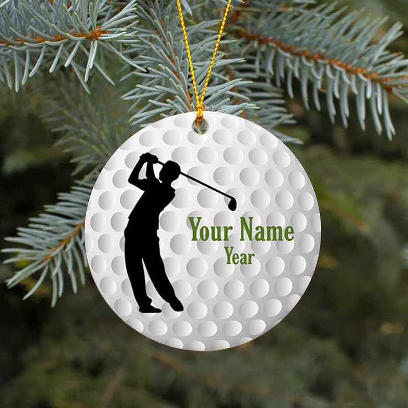 Funny golf Christmas ornament golf ball custom name Golfer Christmas ornament, personalized ornament NQS4186