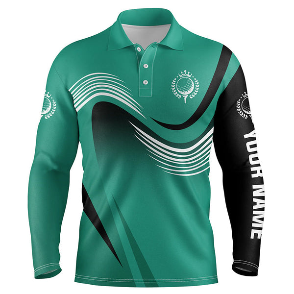 Mens golf polo shirts custom name mens green golf tournament polo shirts, team golfer apparel NQS5047