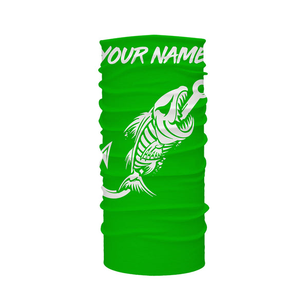 Customized Green Fish hook skull reaper sun protection performance long sleeve fishing shirts NQS3521