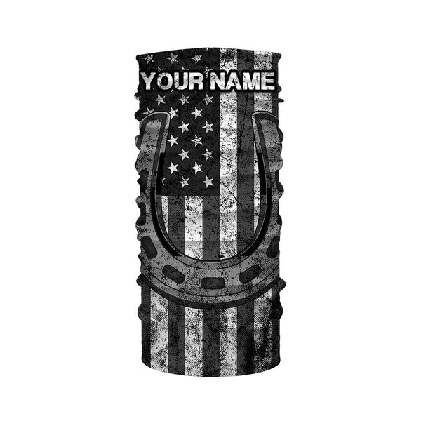 Black and white American flag tattoos of horseshoes Customize Name 3D All Over Printed horse shirt, gift for horse lovers NQS2904