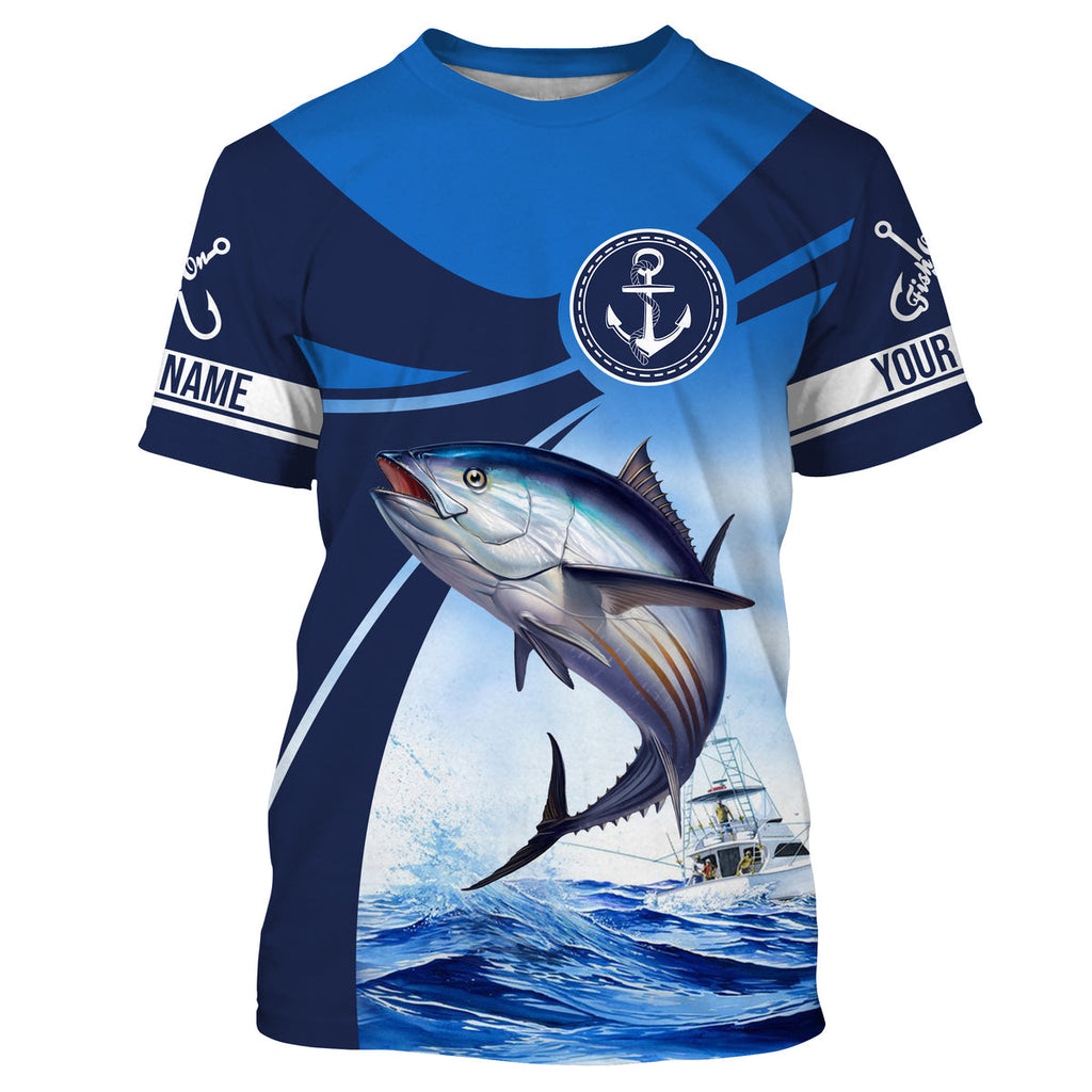 Tuna fishing blue deep sea Custom UPF fishing Shirts jersey, custom fi –  Myfihu