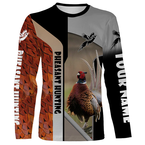 Pheasant hunting Custom Name 3D Full printing Hoodie, Sweatshirt - Personalized hunting gift for Men, Women and Kid NQS2324