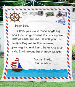 Personalized Blanket for Dad, I Love You More Than Anything Soft Throw Fleece Blanket, Gift for Christmas, NQAZ30