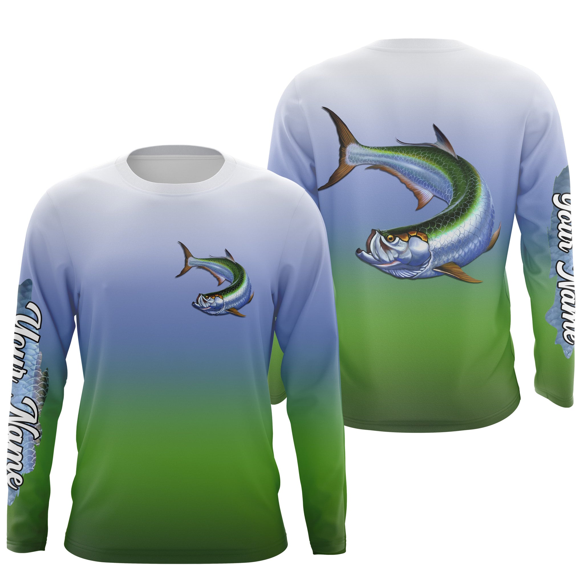Tarpon fishing Custom Name UV protection UPF 30+ fishing jersey, deep –  Myfihu