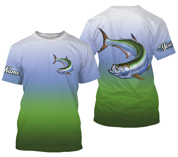 Tarpon fishing Custom Name UV protection UPF 30+ fishing jersey, deep sea fishing tournament shirts NQS3168