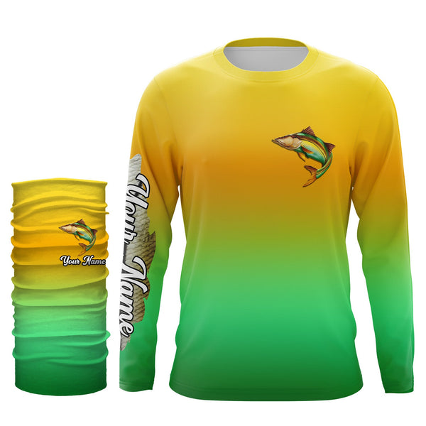Snook fishing Custom Name UV protection UPF 30+ fishing jersey, saltwater fishing tournament shirts NQS3169
