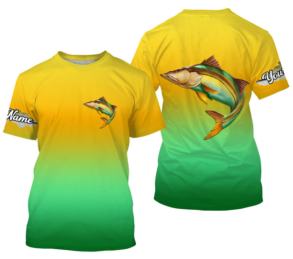 Snook fishing Custom Name UV protection UPF 30+ fishing jersey, saltwater fishing tournament shirts NQS3169