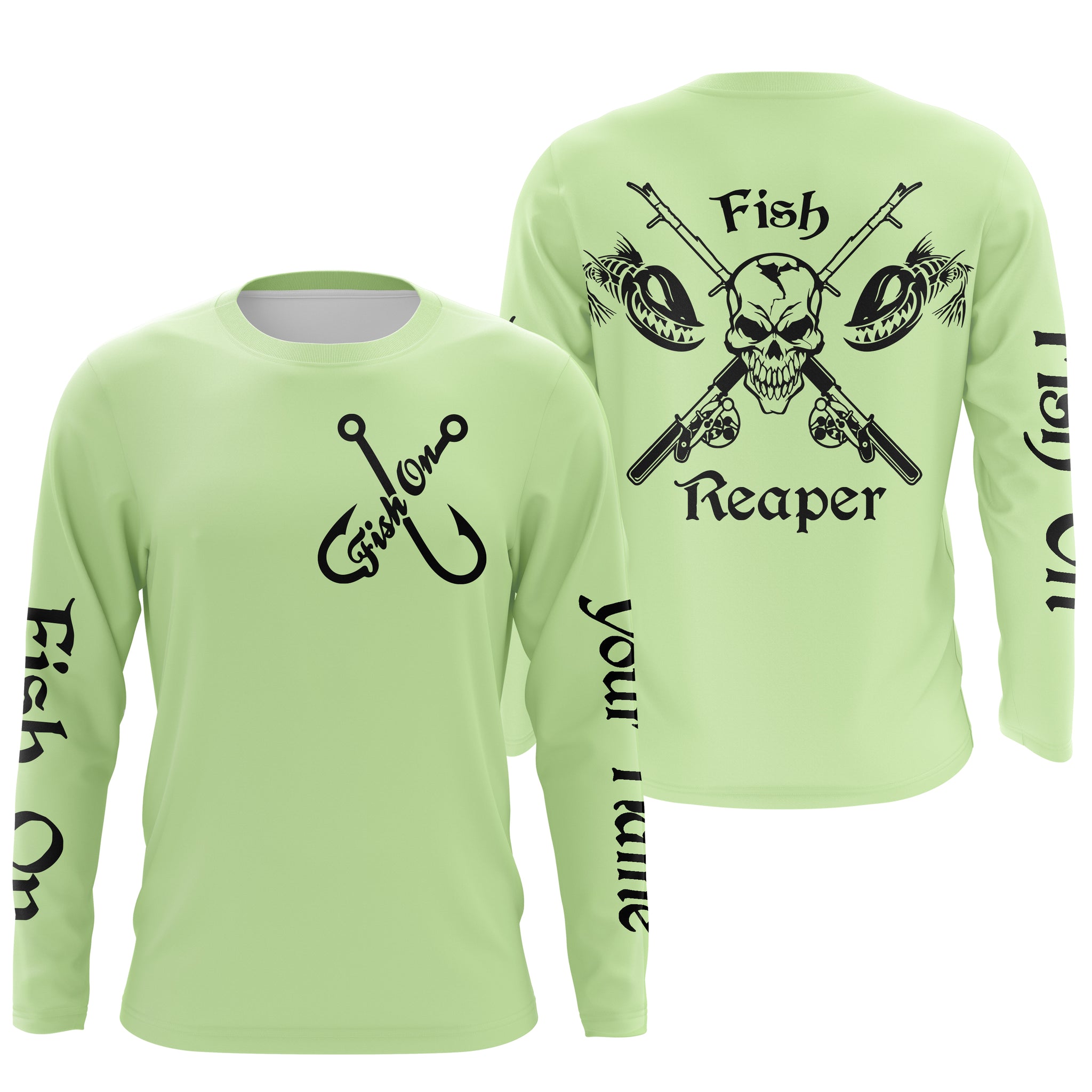 Fish Reaper Fish on Custom Name 3D All over printed Fishing Shirts UV –  Myfihu