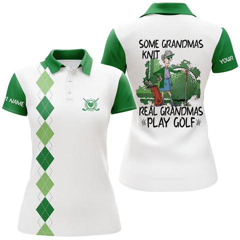 Womens golf polo shirt custom grandma knit real grandmas play golf, mother's day golf gift for grandma NQS5223