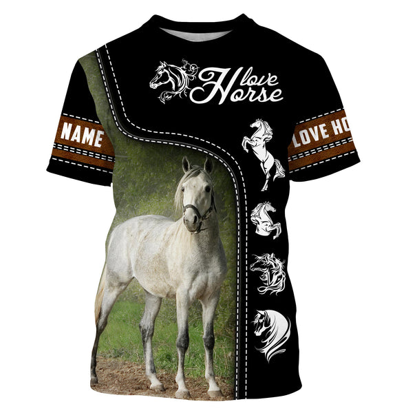 Beautiful White arabian horse shirts for sale, love horse sweatshirts, horse t shirts, jackets, long sleeve, zip up, hoodie plus size Customize Name 3D All Over Printed shirts NQS1151
