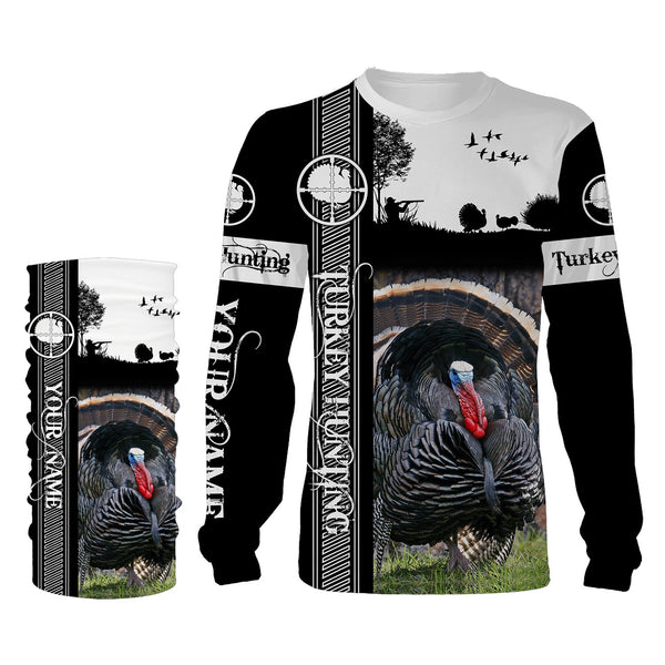 Beautiful Wild turkey hunting Custom Name 3D All over print camo hoodie, camo jacket, long sleeve, hunting clothes for Adult and Kid - NQSD157
