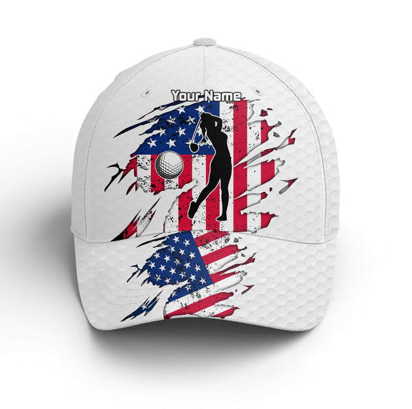 Golf club custom name American flag patriotic Custom golf hat women Baseball golf cap NQS5747