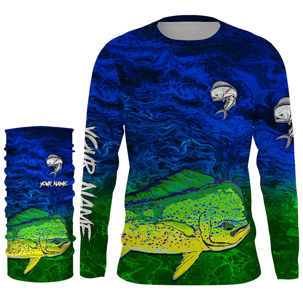 Mahi Mahi fishing Custom Name sun protection UPF long sleeves fishing –  Myfihu