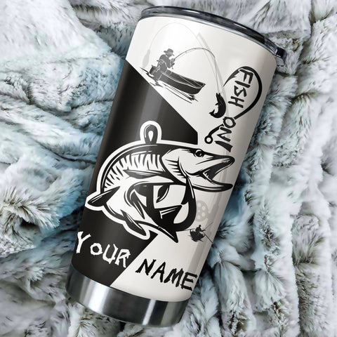 Musky Fish On Customize Name Tumbler Cup  Personalized Fishing Gift For Fisherman NQS367