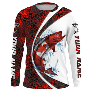 Chinook King Salmon Custom Long Sleeve Performance Fishing Shirts