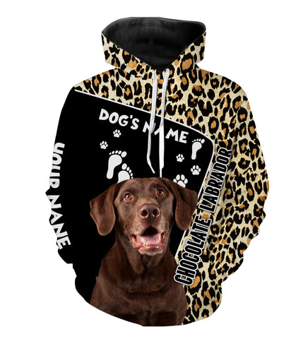 Chocolate Labrador Custom Name 3D All over printed Shirt, Cute Labrador Retriever Dog, Personalized Gift for Dog Owner - FSD2817