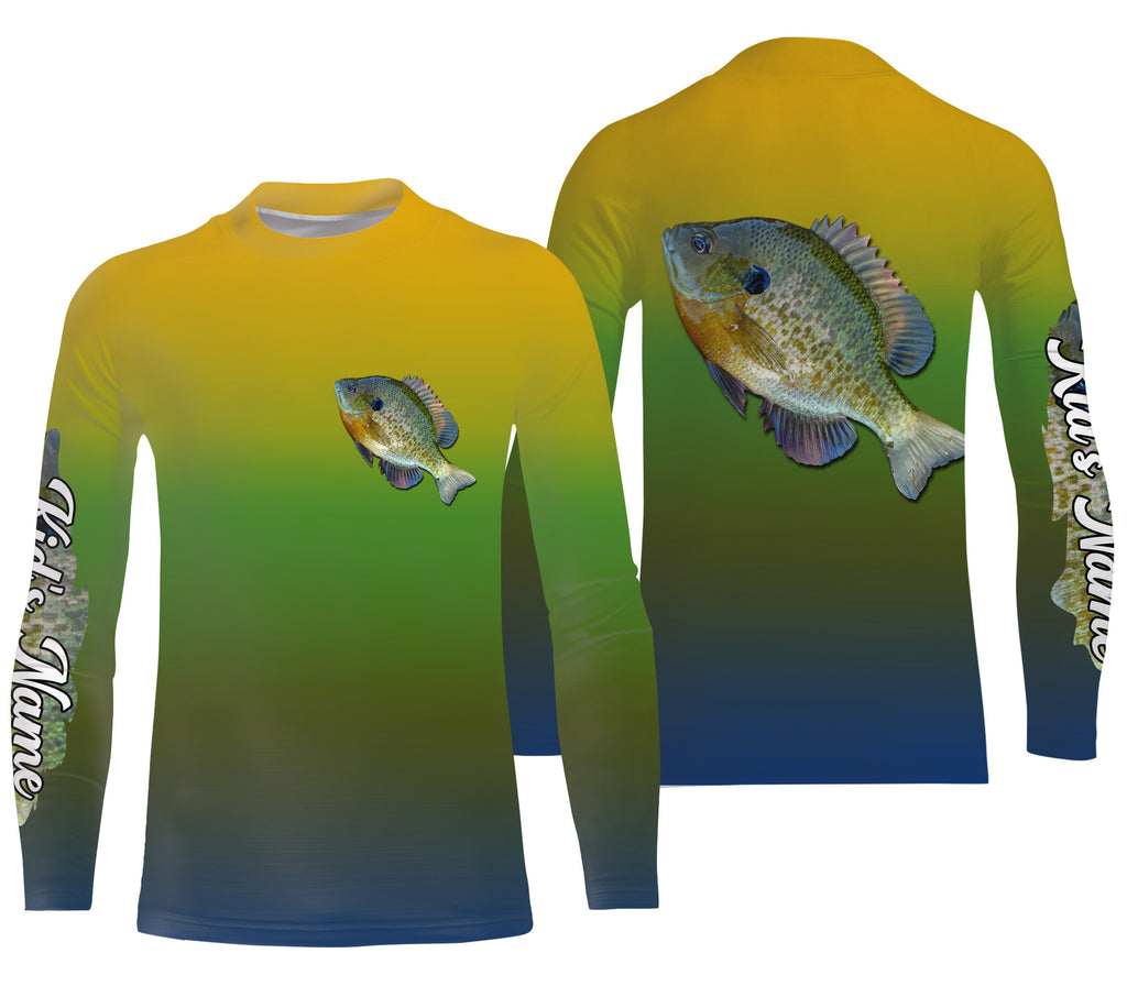 Bluegill Sunfish Fishing Custom Name Sun Protection Fishing Jersey, Bream Fishing Tournament Shirts NQS4042, Long Sleeves UPF / 2XL