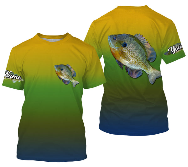 Bluegill Sunfish fishing Custom Name sun protection fishing jersey, bream fishing tournament shirts NQS4042
