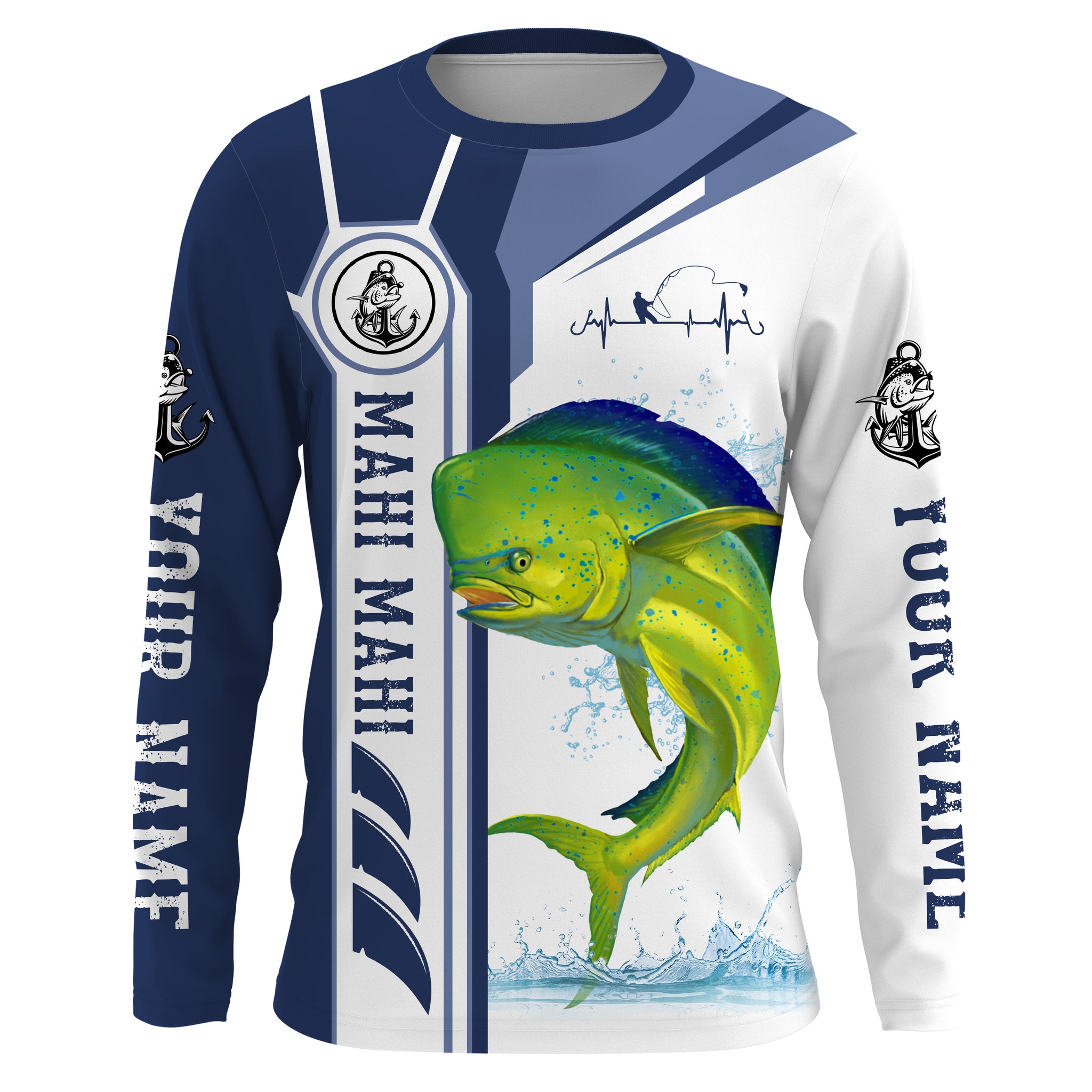 Mahi mahi dolphinfish fishing tournament fishing shirts for men UV