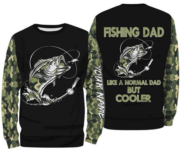 Bass Fishing Dad Like A Normal Dad But Cooler Customize Name 3D All Over Printed Shirts Personalized Gift For Father's day NQS352