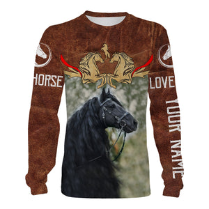Friesian Horse Custom Name 3D All over print shirts - Best gift for horse lovers Men, Women and Kid - NQS723
