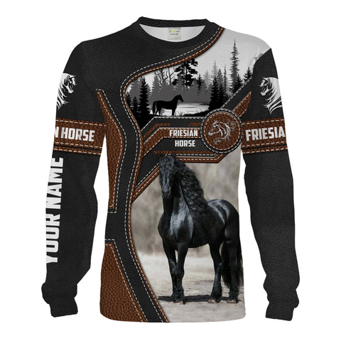 Friesian horse Customize Name 3D All Over Printed Shirts Personalized gift For Horse Lovers NQS1595
