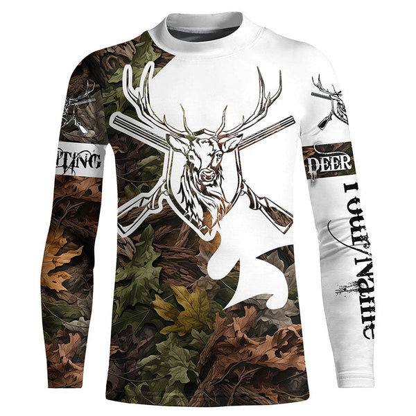 Deer hunting skull reaper camouflage Customize 3D All Over Printed Shirts, Hunting gift For men, women NQS6815