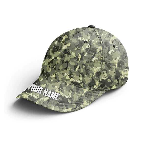 Green camo Golf hat custom name sun hats for men, women, golf caps and hats unique golf gifts NQS4656