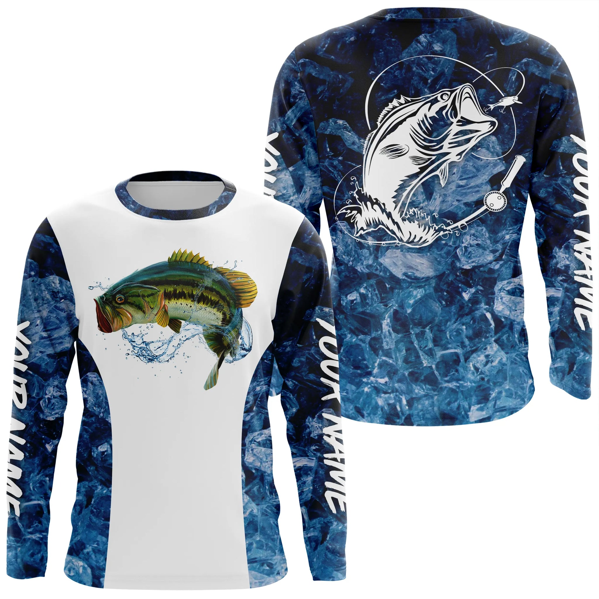 Myfihu Yellowfin Tuna Fishing Long Sleeve UV Fishing Shirts for Men , Women, Kids HVFS024, Long Sleeves UPF / M