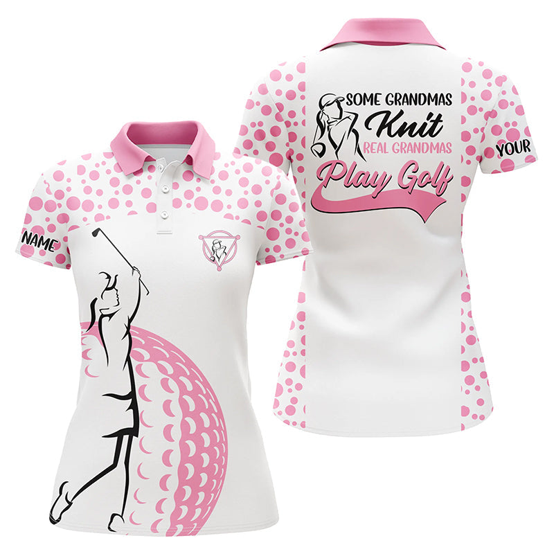 Womens golf polo shirt custom grandma knit real grandmas play golf, mother's day golf gift for grandma NQS5217