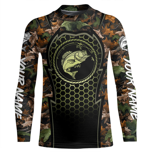 Bass Fishing camouflage UV protection quick dry Custom long sleeves fishing shirt NQS2640