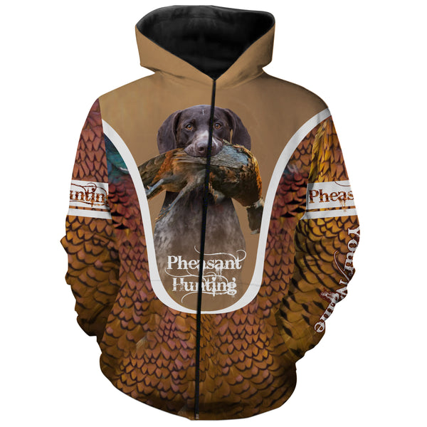 Pointer German Shorthair Pheasant hunting dog Custom All over print Shirts, Personalized hunting gifts FSD3996