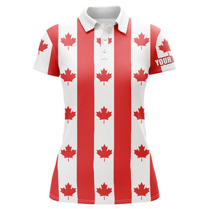 Canadian flag patriotic Womens golf polo shirts custom Canada golf shirts for women, ladies golf top NQS5748