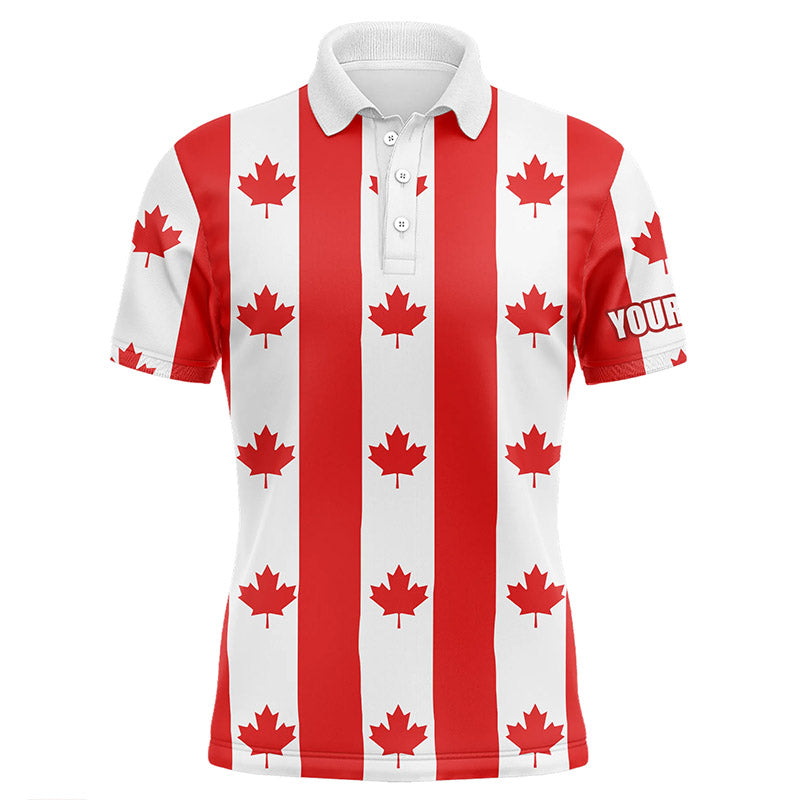 Canadian flag patriotic Mens golf polo shirts custom Canada golf shirts for men, golf outfit men NQS5748